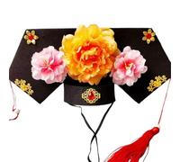 Elegante tocado de peonía ajustable de 54 a 58 cm, delicado adorno para el cabello, tocado de cosplay para celebraciones especiales y fiestas