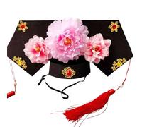 Elegante tocado de peonía ajustable de 54 a 58 cm, delicado adorno para el cabello, tocado de cosplay para celebraciones especiales y fiestas