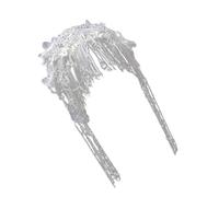 Elegante tocado de perlas de encaje con borlas para novia, accesorio de fotografía de boda francesa, accesorio de perlas adornadas con borlas de encaje