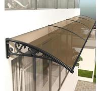 Elegante toldo azul para exteriores de 60 x 60 cm, parasol y cubierta de lluvia para puerta delantera, ventana y patio, toldo marrón perfecto para jardín, porche y balcón