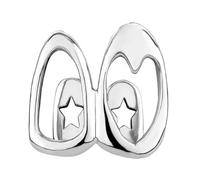 Elegante tono de placa de cobre hueco dientes de corazón barbacoa accesorios de moda decoración portátil para eventos de expresión únicos con estilo, talla única, como se describe, como se describe