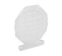 Elegante trofeo de recuerdo acrílico para la jubilación de colegas celebrando las contribuciones del equipo con elegancia