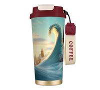 Elegante vaso personalizado - Vaso de café único, perfecto para viajes y uso diario, hermoso cuento de hadas, color rojo