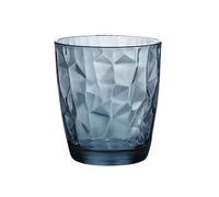 Elegante Vasos de cristal con relieve diamantes colores, resistentes al calor, ideales for agua, leche, zumo, cerveza, cócteles y vino Cristalería(Blue,Pequeño)