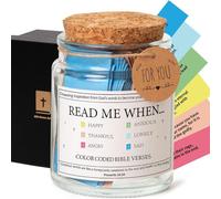 Elegante versículo de la Biblia de vidrio con tarjeta de la Biblia, decoración de fe, personalizada, reflexiva, devocional