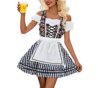 Elegante vestido de Oktoberfest para mujer, disfraz bávaro de la cerveza, traje de tirolesa alemán estilo pantalones de cuero, cosplay para fiestas temáticas, eventos de bar, primera lección medieval