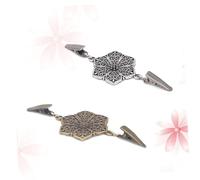 Elegante Vintage Chal Broche Retro Broche torturadores de cárdigan Revuelto de aleación Hueco Clip de folletos de Hebillas Antiguas Bronce/Plata Antigua