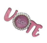 Elegante VOTE Pin Señoras Sorority Elegantes Cuentas Para Apoyar Broches De Moda Y Pines De Solapa, talla única, como se describe