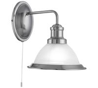 Elegante Wandleuchte Con Interruptor Tirador de Pared E27 Lámpara en Plata Antik