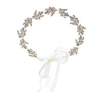 Elegante WomeBridal CrowLadies tocado de diamantes de imitación tocado niñas diadema nupcial dorada CrowLeaf novia