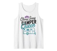 Elegante y atrevida Caravana Queen Camp My RV Vibes, Remolque para Acampar Camiseta sin Mangas