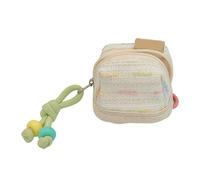 Elegante y compacta bolsa de almacenamiento pequeña para estudiantes, profesionales y viajeros, práctico y funcional, almacenamiento portátil de maquillaje, Leche blanca