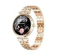 Elegante y deportivo mujer, 1.28" AMOLED Smartwatch. Realice / Respuesta de llamadas, pulsómetro, análisis del sueño, podómetro, impermeable IP68 Fitness Tracker para iOS Android