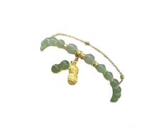 Elegante y elegante pulsera de doble cadena de ágata galvanizada diseñada para mejorar tu aspecto con su deslumbrante encanto (05)