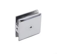 Elegante y fuerte abrazadera de vidrio de latón para 8 paneles de 12 mm de fijación de puerta (cromo)