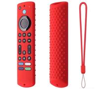 Elegante y ligero protector a prueba de golpes para la última generación de controles remotos Fire TV de Amazon (rojo)