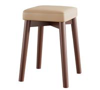 Elegante y moderna silla de maquillaje de madera maciza, cómoda silla de comedor marrón y caqui para espacios pequeños, fácil montaje, ideal para dormitorio y salón de belleza