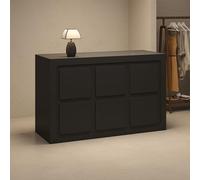 Elegante y moderno escritorio de recepción, mesa frontal compacta para oficinas, salones y negocios, mostrador de pie para mejorar la experiencia del cliente y la eficiencia