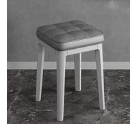 Elegante y moderno taburete tapizado, cómodo reposapiés pequeño para sala de maquillaje, baño y sala de estar, taburete de maquillaje versátil de talla única para decoración elegante