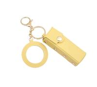 Elegante y organizador de bálsamo labial de poliuretano, perfecto para viajes o uso diario, bolsa de maquillaje ideal para viajes, Amarillo