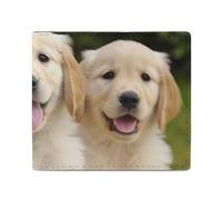 Elegante y portátil pequeño Golden Retriever Puppies monedero impreso, perfecto para mochilas, bolsas de hombro, bolsillos, etc.