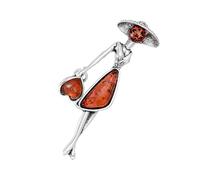Elegante y sofisticado pin de solapa con texto "Walking Girl", color brillante, accesorio portátil para niños y adultos de moda, elegante pin de solapa "Walking Girl", Einheitsgröße, como se describe