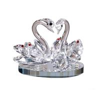 Elegante y transparente para decoración de cisne de cristal que mejora el atractivo de tu espacio (blanco)