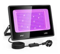 Eleganted 100W Proyector de luz negra, luz UV 395 nm, IP67 impermeable, adecuado para escenario, fiesta, Halloween, decoración de Navidad, neón