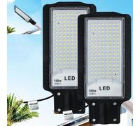 Eleganted 2pcs 100W Farolas Para Exterior 6500K Luz de la Calle Súper Brillante, IP66 Iluminación en Mástiles LED Seguridad Aire Libre Para Patios Jardín Paredes Caminos