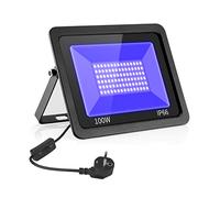 Eleganted 365nm Luz Negra Ultravioleta,100W Foco LED UV IP66 Impermeable Luces Ultravioleta para Fluorescente Pintura,Pinta Corporal,Halloween,GLOW Fiesta,Neón,DJ