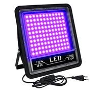 Eleganted Luz UV,100W Foco UV Ultravioleta, 395-405nm Luz Negra Impermeable IP66 Fluorescente Lámpara de Escenario Blacklights para Halloween Bar Club DJ Discoteca Fiesta Pinta Corporal Gimnasio