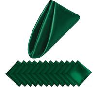 Elegantes 12 servilletas de cena para restaurantes y bodas, servilletas de tela de 17 x 17 pulgadas para mesas elegantes (verde)