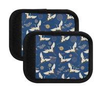 Elegantes alas de grúas azules para asa de equipaje, fundas de mango suave, marcadores de equipaje para maletas de viaje al aeropuerto, Elegant Cranes Wings Blue 1, Set of 2