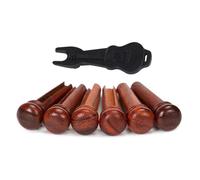 Elegantes alfileres de madera de Cocobolo para puente de guitarra, clavos de cuerda de guitarra profesional, accesorios de guitarra de madera, textura de madera
