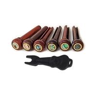 Elegantes alfileres de madera de Cocobolo para puente de guitarra, clavos de cuerda de guitarra profesional, accesorios de guitarra de madera, textura de madera