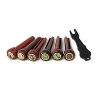 Elegantes alfileres de madera de Cocobolo para puente de guitarra, clavos de cuerda de guitarra profesional, accesorios de guitarra de madera, textura de madera