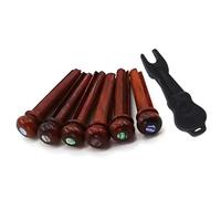 Elegantes alfileres de madera de Cocobolo para puente de guitarra, clavos de cuerda de guitarra profesional, accesorios de guitarra de madera, textura de madera