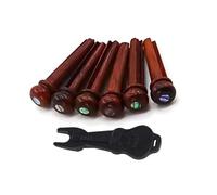 Elegantes alfileres de madera de Cocobolo para puente de guitarra, clavos de cuerda de guitarra profesional, accesorios de guitarra de madera, textura de madera
