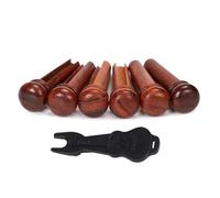 Elegantes alfileres de madera de Cocobolo para puente de guitarra, clavos de cuerda de guitarra profesional, accesorios de guitarra de madera, textura de madera