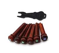 Elegantes alfileres de madera de Cocobolo para puente de guitarra, clavos de cuerda de guitarra profesional, accesorios de guitarra de madera, textura de madera