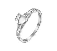 Elegantes alianzas de boda irlandesas Claddagh hechas en acero resistente en tono dorado, decoración para celebrar el amor y los accesorios, joyería de compromiso de matrimonio, Steel Color, como se