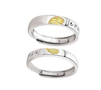 Elegantes Anillos De Pareja De Digitales Con Accesorio Portátil Ajustable Para Expresar Amor Y Celebrar Un Momento Único Anillos Amor Únicos