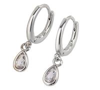 Elegantes aretes de circonita con estilo de gota de agua, antideslustre, cómodos, se adaptan a accesorios de joyería para fiestas de noche y uso diario con pasador de lágrima, talla única, como se