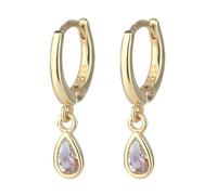 Elegantes aretes de circonita con estilo de gota de agua, antideslustre, cómodos, se adaptan a accesorios de joyería para fiestas de noche y uso diario con pasador de lágrima, talla única, como se