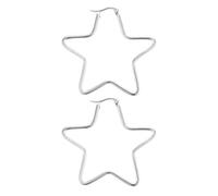 Elegantes aretes de estrella de gran tamaño, elegantes aretes de estrella de oro o acero, diseño ligero, para comodidad durante todo el día, acero de titanio