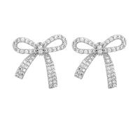 Elegantes aretes de lazo para mujeres y niñas, aretes de temperamento, joyería de moda, aretes punk simples, Metal