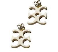 Elegantes aretes de letra de gran tamaño, hechos de resina, portátiles y cómodos de llevar para mujeres de moda, trajes casuales y elegantes, One Size, como se describe, como se describe