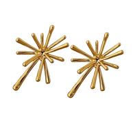Elegantes aretes de tuerca con patrón de fuego, para uso diario, textura de metal, adecuados para combinaciones de atuendos versátiles, joyas de fiesta para mujeres, One Size, como se describe, como