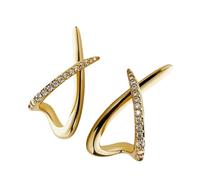 Elegantes aretes de tuerca ligeros con diseño de cruz con revestimiento de oro o plata resistente, ideales para todas las edades, aretes de uso diario, D, como se describe, como se describe