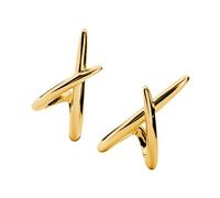 Elegantes aretes ligeros con diseño de cruz con revestimiento de oro o plata resistente, ideales para todas las edades